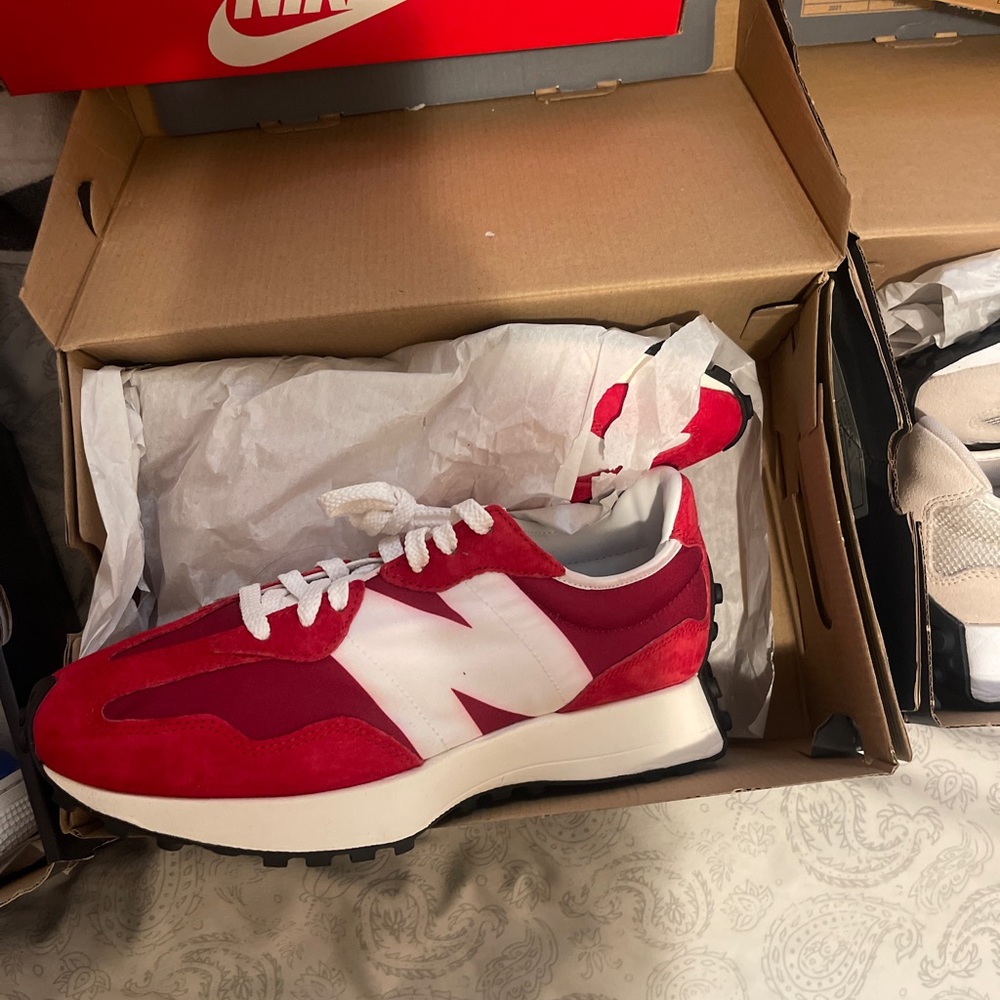Nike and new balance size 9.5 both worn 2 times each, in original boxes